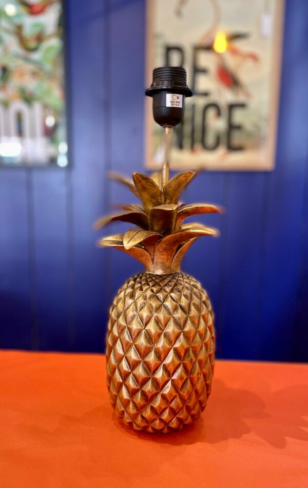 Antique Gold Pineapple Lamp - Image 2
