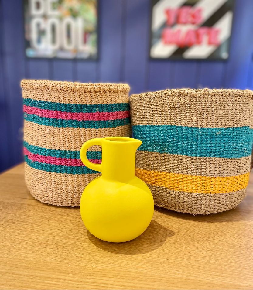 Yellow Amphora Jug Vase Marmalade at Dogpole