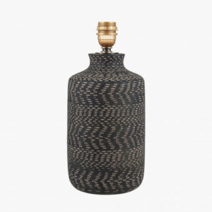 Atouk textured black stoneware