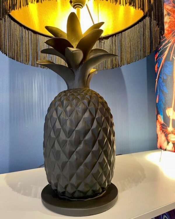 Matt Black Pineapple Lamp