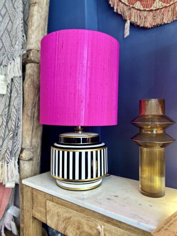 Fuchsia Indian Silk with Gold Lining