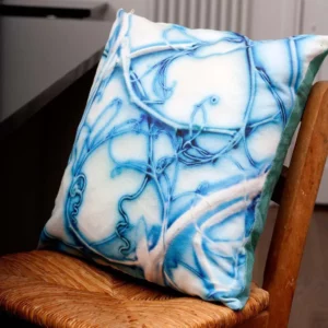 Blue Sweet Pea Cushion
