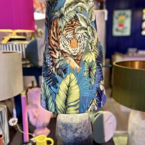 Prowling Tiger Teal Velvet Cone