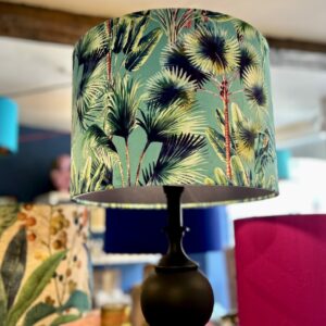 Palms Galore with Navy Blue Lining