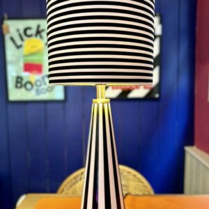 Monochrome Stripe with Brushed Gold