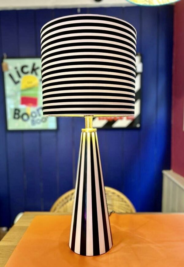 Monochrome Stripe with Brushed Gold