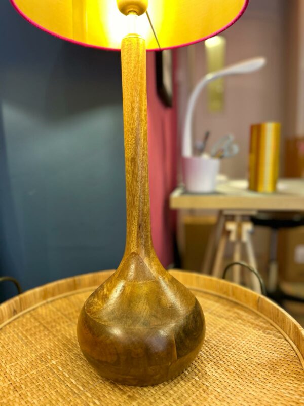 Oiled Mango Wood Lamp - Image 2