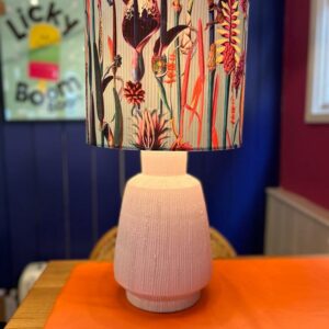 Botanical Magic with soft pink pinstripe lining
