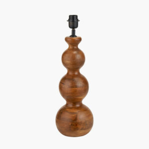 Bobbled oiled Mango Wood Lamp