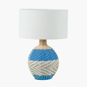 Cobalt Rattan Lamp