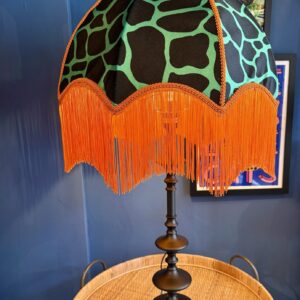 Giraffe patterned velvet shade
