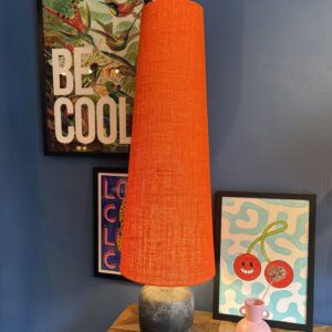 Orange Hessian Cone Lampshade