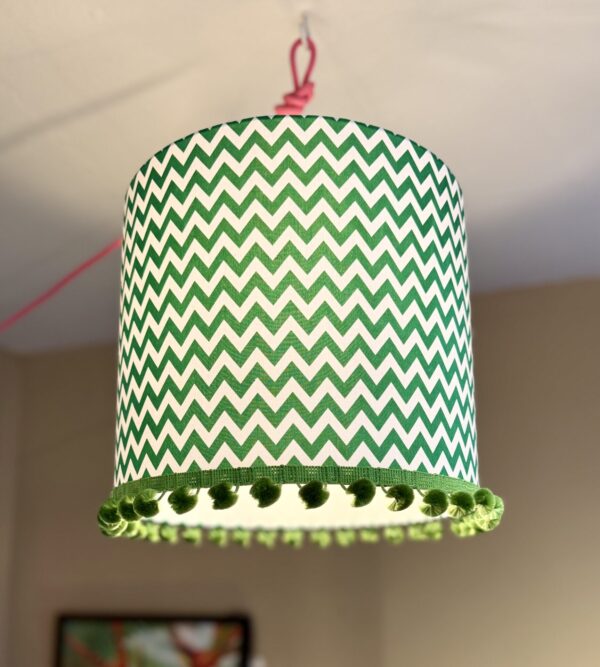 Zig Zag Lampshade with Pom Pops