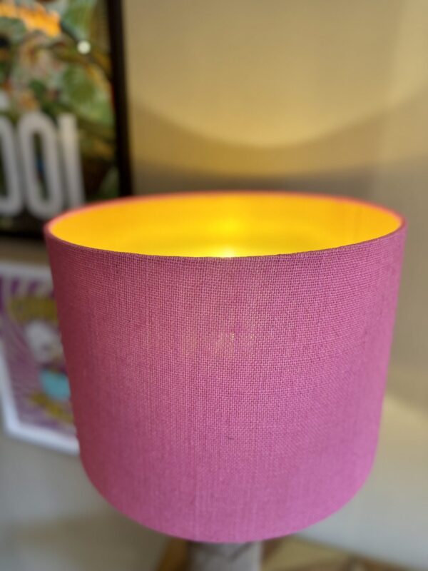 Candy pink Hessian with Brushed Gold - Image 2