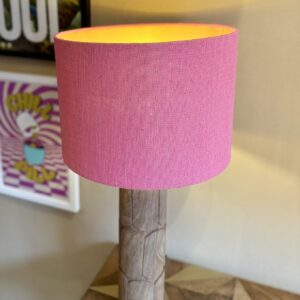 Candy pink Hessian with Brushed Gold
