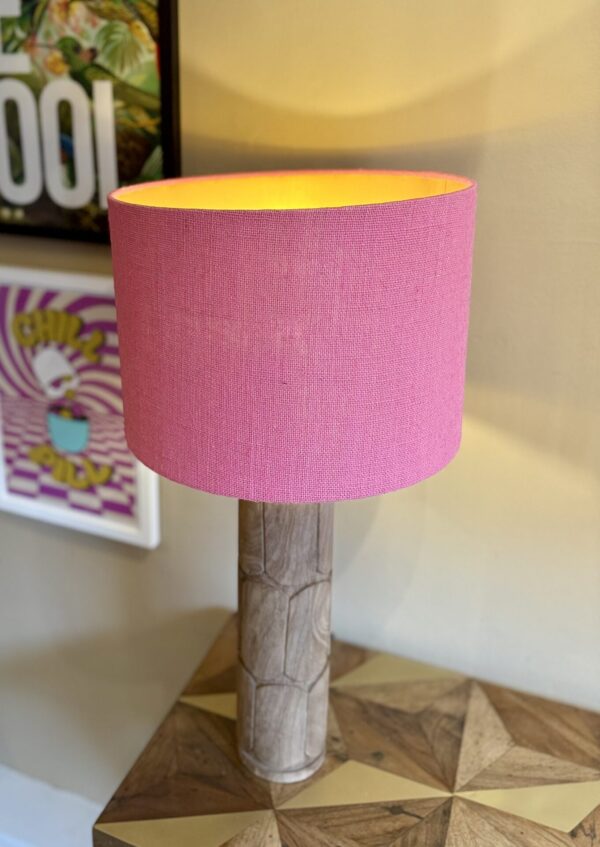 Candy pink Hessian with Brushed Gold