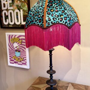 Fringed hand made Regalia Leopard Print Shade