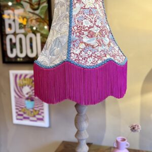 William Morris Fringed Scallop Lampshade